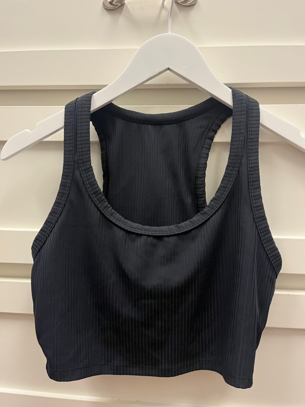 all in motion Black Ribbed Racerback Sports Bra